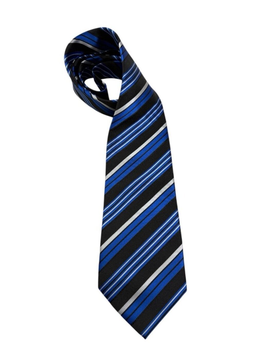 Giorgio Armani Men's 100% Silk Tie Made In Italy Designer Striped Blue 3.5 x 58